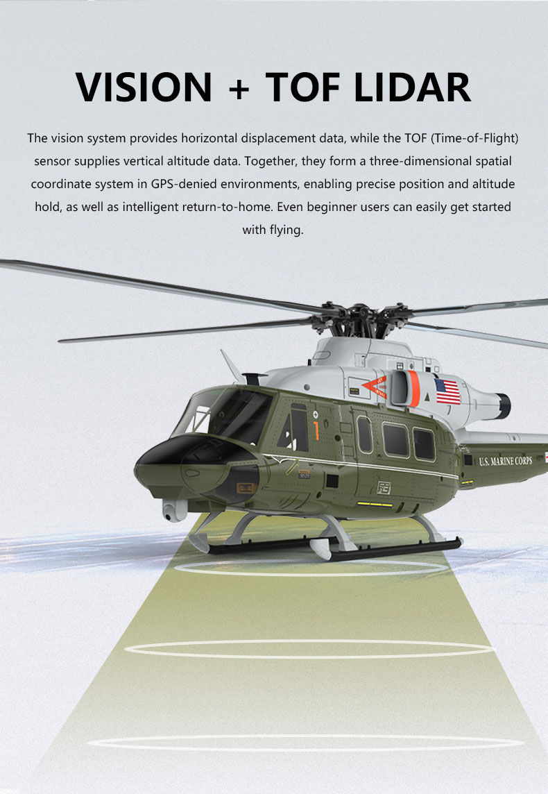 GOOSKY E2 GPS RC Elicottero UH-1Y Marine