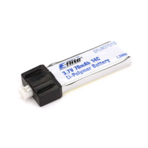 E-Flite EFLB0701S 70mAh 1S 3.7V 14C LiPo Battery (Ultra Micro)
