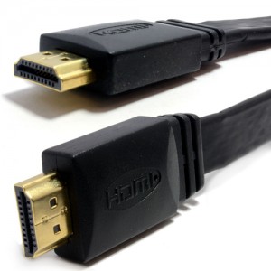 FLAT HDMI High Speed Cable for 3D TV 1.4 Low Profile 25cm