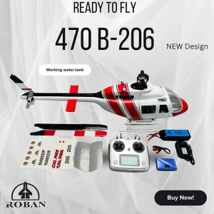 Elicottero Roban Bell 206 Cal Fire 470 Size - ARF