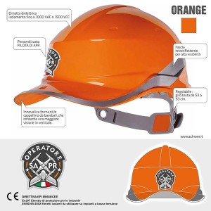 Casco Operatore SAPR Colore Arancio