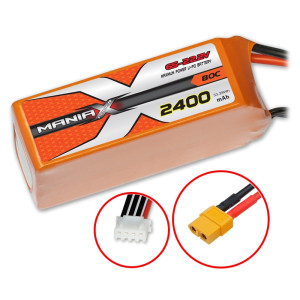 ManiaX Lipo 6S 22.2V 2400mAh 80C XT60