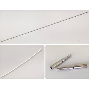 HIROBO 2523-015 CARBON TAIL CONTROL ROD L=1200
