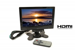 MONITOR LCD 7" POLLICI  HDMI HD AV CON TELECOMANDO