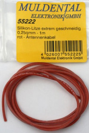 Cavo flex wire silicone, red, 0,25 mm CW55222