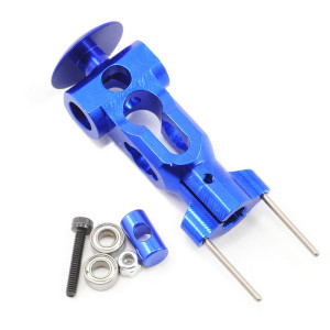 E-Flite EFLH1422A Blade 400 Aluminum Head Block/Rotor Housing Set Blue