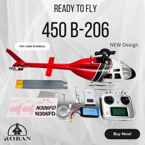 Elicottero Roban Bell 206 Air Ops 470 Size - ARF