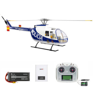 Elicottero FlyWing BO-105 Policia RTF - Rotore Quadripala Stabilizzato con H1 GPS