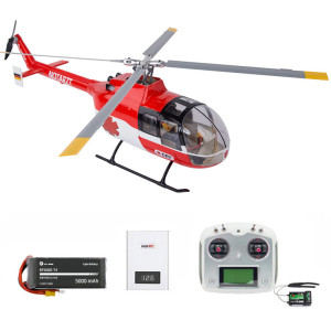 Elicottero FlyWing BO-105 Red RTF - Rotore Quadripala Stabilizzato con H1 GPS