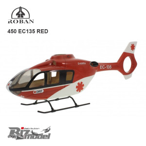 Fusoliera Roban 450 size EC135 RED
