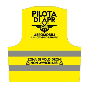 Giubbino smanicato di sicurezza Giallo PILOTA DI APR