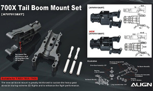 700X Tail Boom Mount Set