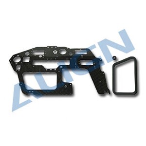 HN6012-1 Carbon Main Frame (L) 1.6mm T-Rex 600 Nitro