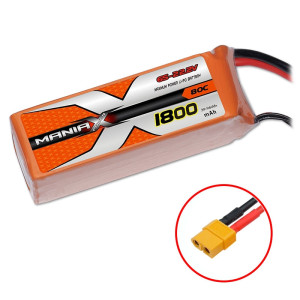 ManiaX 22.2V 1800mah 80C 6S Lipo XT60