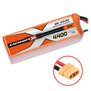 ManiaX 22.2V 4400mah 80C 6S Lipo XT90
