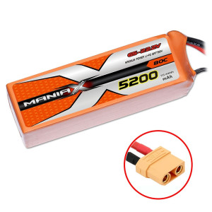 ManiaX 22.2V 5200mah 80C 6S Lipo XT90