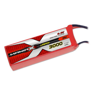 ManiaX LiFePO4 2S 3000mAh 6,6V RX 25C