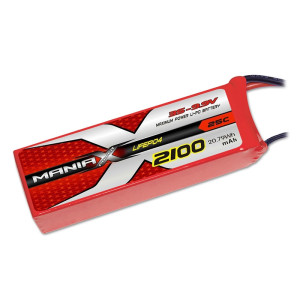 ManiaX LiFePO4 3S 2100mAh 9,9V RX 25C XT60