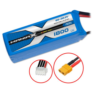 ManiaX Lipo 6S 22.2V 1800mAh 45C XT60