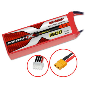 ManiaX Lipo 6S 22.2V 1800mAh 70C XT60