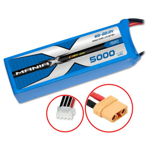 ManiaX Power LiPo 6S 5000mAh 22.2V serie eXpert 45C XT90
