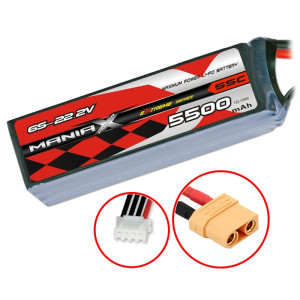 ManiaX Power LiPo 6S 5500mAh 22.2V serie eXtreme 55C XT90