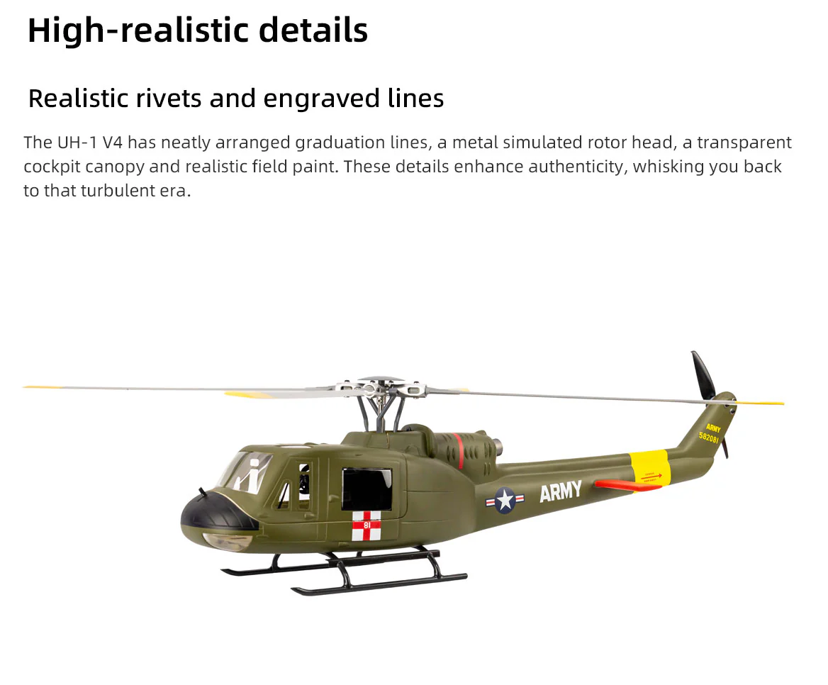 UH-1 Huey V4 4 Blades