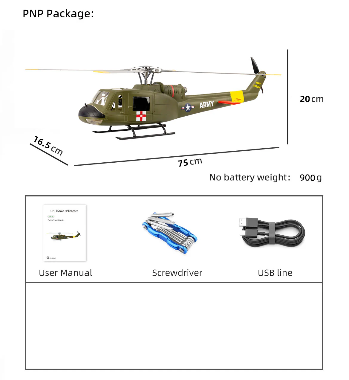 UH-1 Huey V4 4 Blades